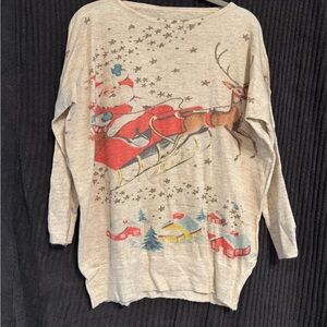 Festive Santa and Reindeer Sweater